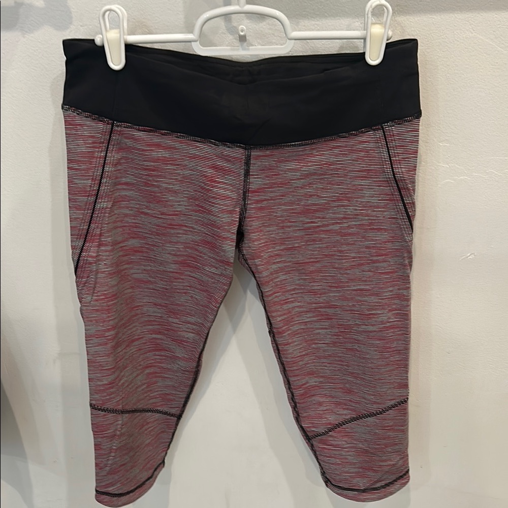 lululemon athletica Red and Black Leggings